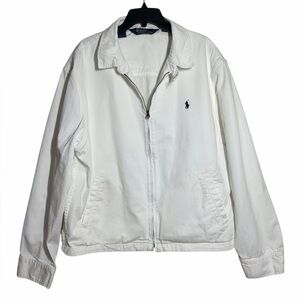 Polo Ralph Lauren Men’s White Zip Cotton Bomber Jacket XXL